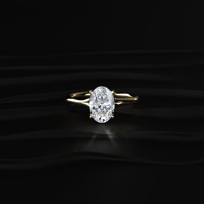 2Ct Oval Solitaire Engagement Ring | Earthly Jewels