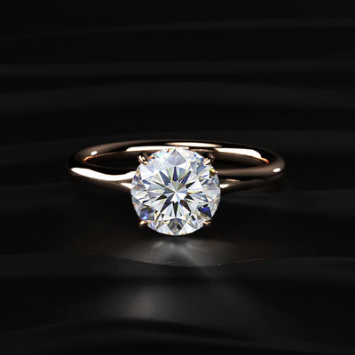 2 Carat Round Solitaire Diamond Ring | Earthly Jewels