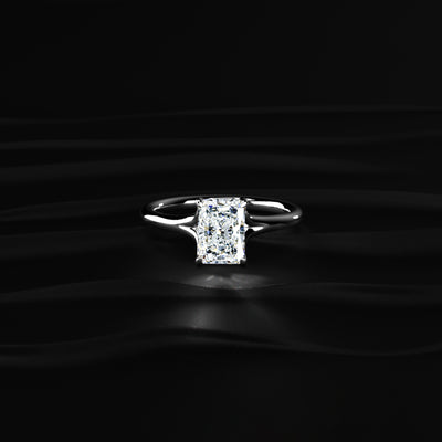 Radiant Solitaire Engagement Ring| Earthly Jewels