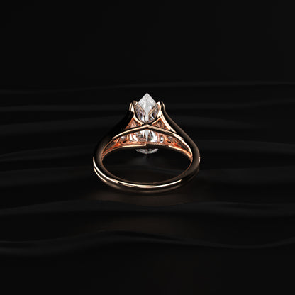 Pear Trilogy Engagement Ring | Earthly jewels