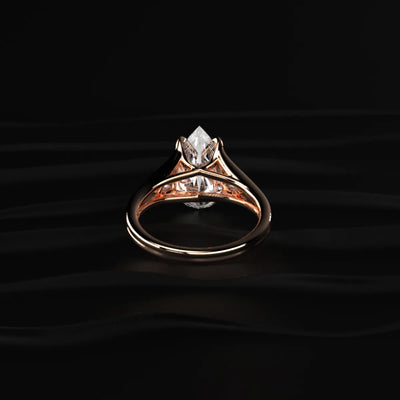 Pear Trilogy Engagement Ring | Earthly Jewels