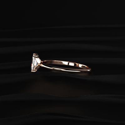 0.5Ct Emerald Cut Solitaire Ring | Earthly Jewels
