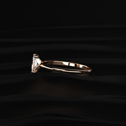 0.5Ct Emerald Cut Solitaire Ring