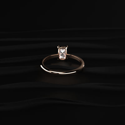 0.5Ct Emerald Cut Solitaire Ring | Earthly Jewels