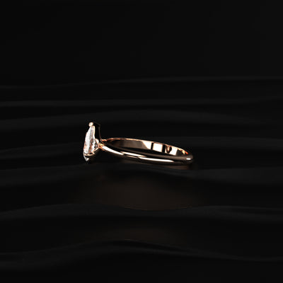 0.5Ct Pear Shape Solitaire Ring | Earthly Jewels