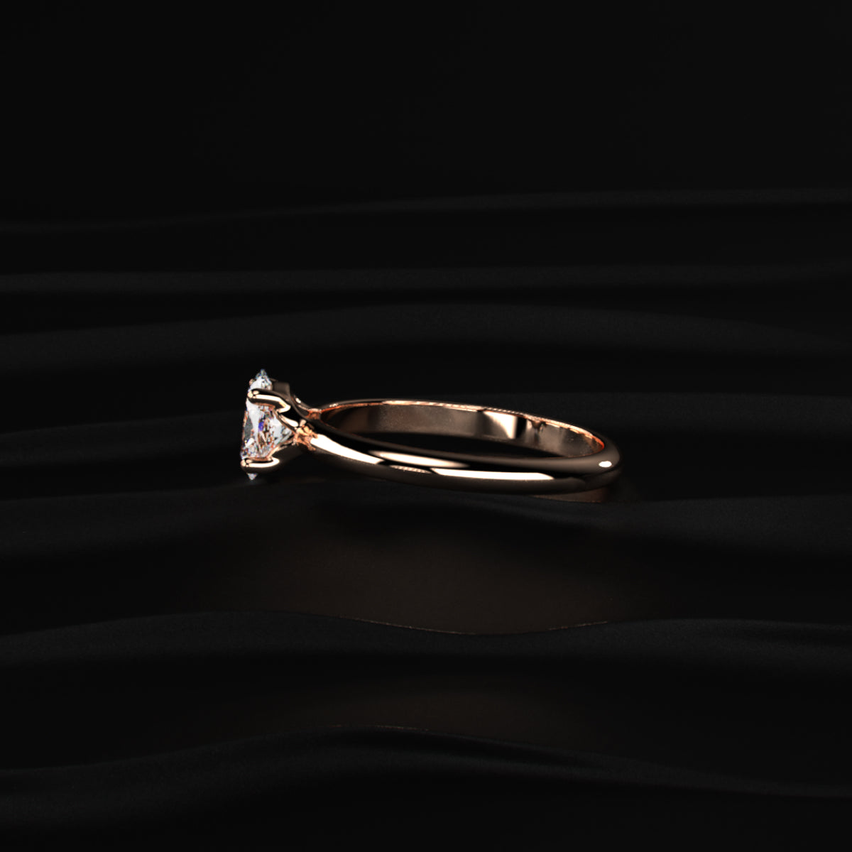 0.5 Oval Solitaire Engagement Ring
