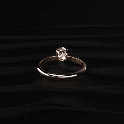 0.5 Oval Solitaire Engagement Ring | Earthly Jewels
