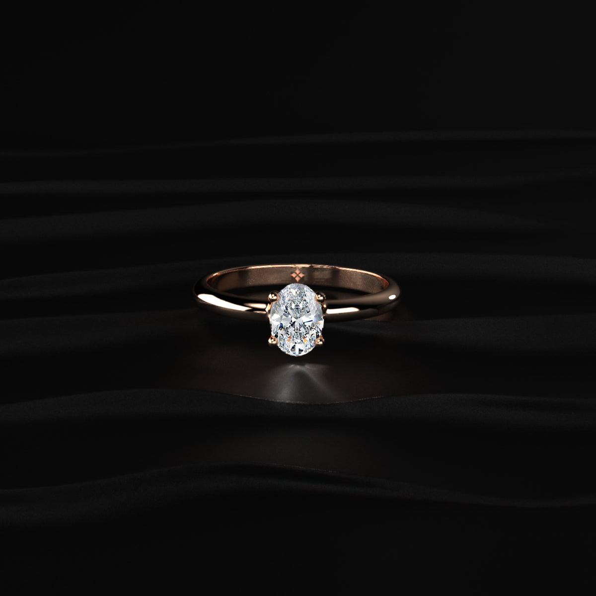 0.5 Oval Solitaire Engagement Ring