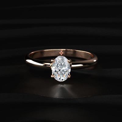 0.5 Oval Solitaire Engagement Ring | Earthly Jewels