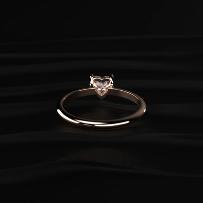 Heart Shape Solitaire Ring | Earthly Jewels