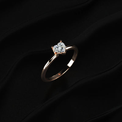 Heart Shape Solitaire Ring | Earthly Jewels