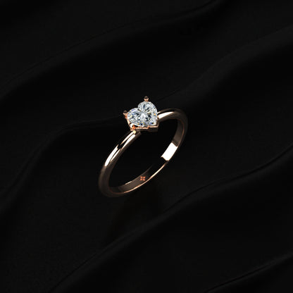 Heart Shape Solitaire Ring | Earthly Jewels