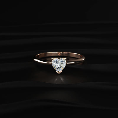 Heart Shape Solitaire Ring