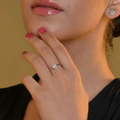 Heart Shape Solitaire Ring | Earthly Jewels