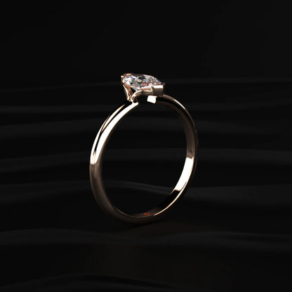 Marquise Solitaire Engagement Ring | Earthly Jewels