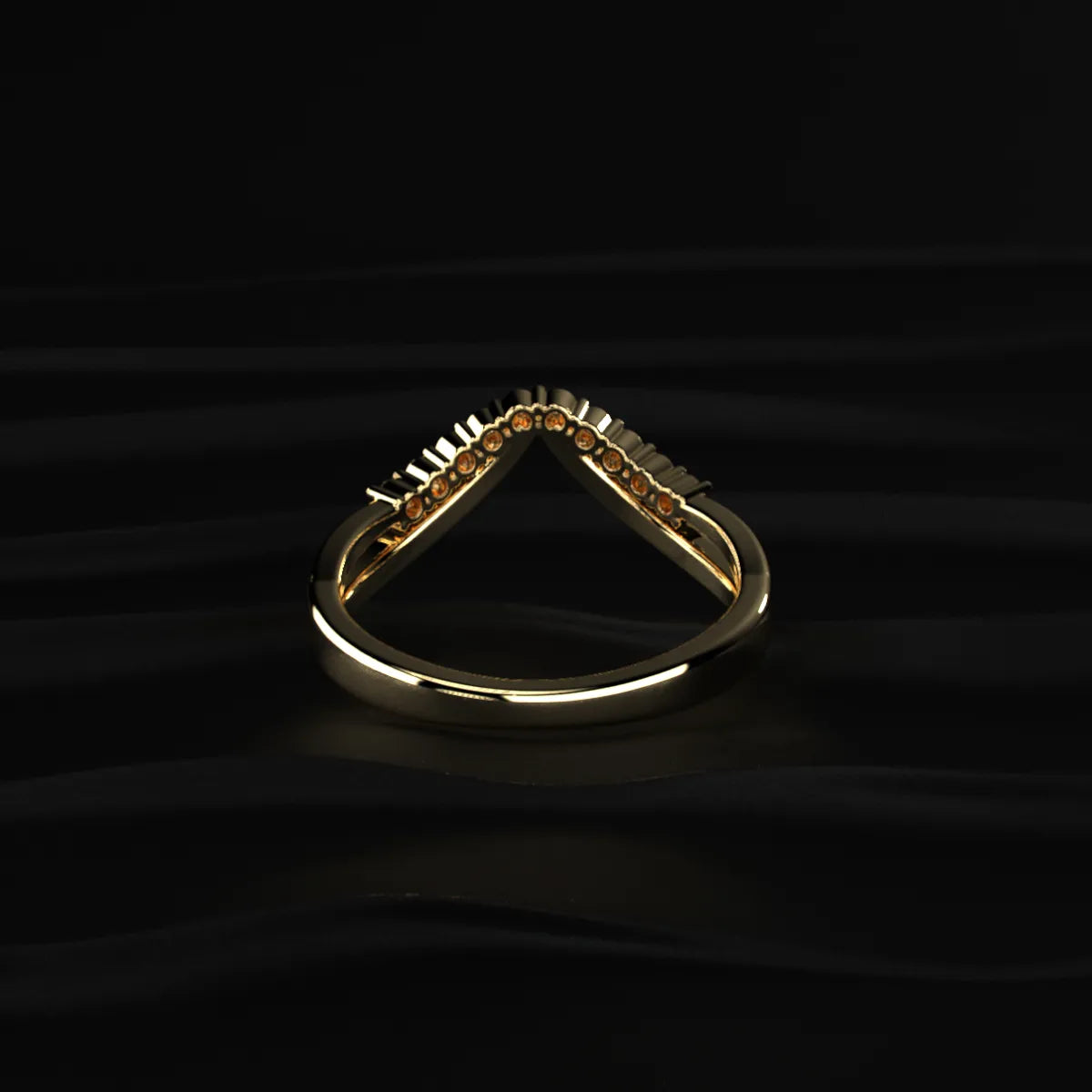 Double Band Diamond Chevron Ring | Earthly Jewels