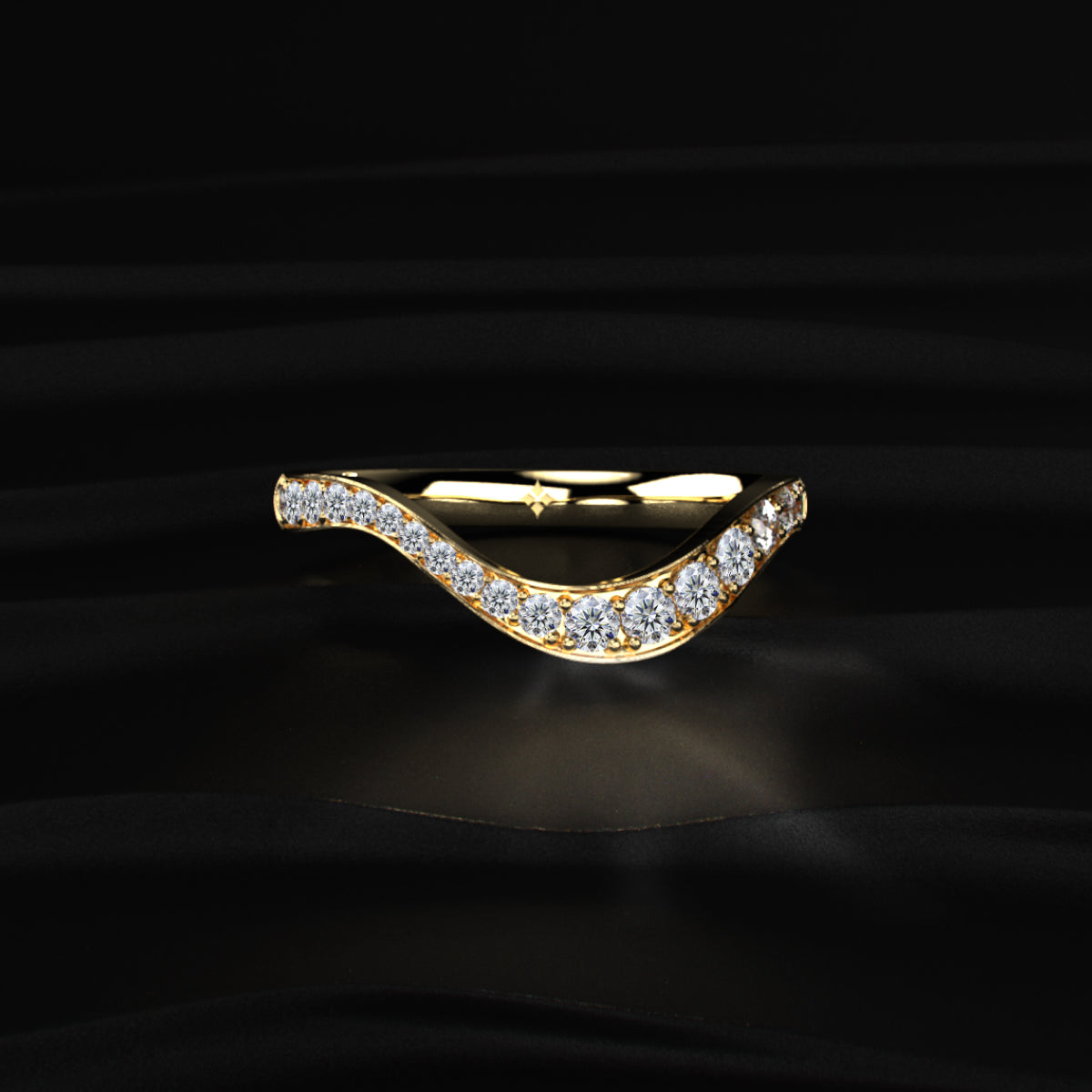 Shop Curved Diamond Band – Perfect Stack Ring | Earthly Jewels