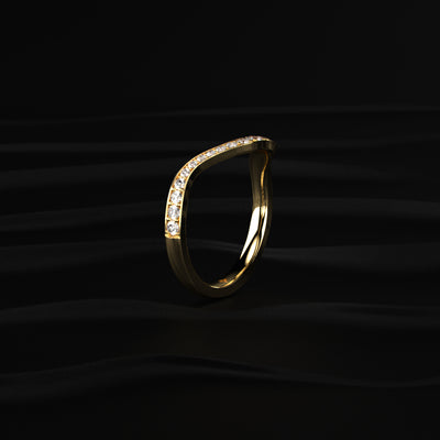 Curved Diamond Stacking Band | Earthly Jewels