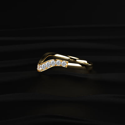 Curved Diamond Stacking Band | Earthly Jewels