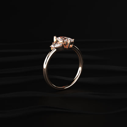 Toi Et Moi Double Pear Engagement Ring | Earthly jewels