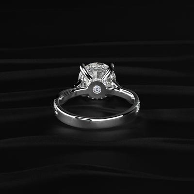 Round With Twisted Pave Band & Hidden Halo | Earthly Jewels