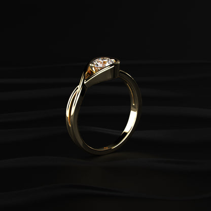 Solitaire Round Diamond Infinity Promise Ring | Earthly jewels