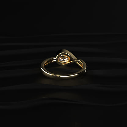 Solitaire Round Diamond Infinity Promise Ring | Earthly jewels