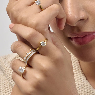 Solitaire Round Diamond Infinity Promise Ring | Earthly jewels
