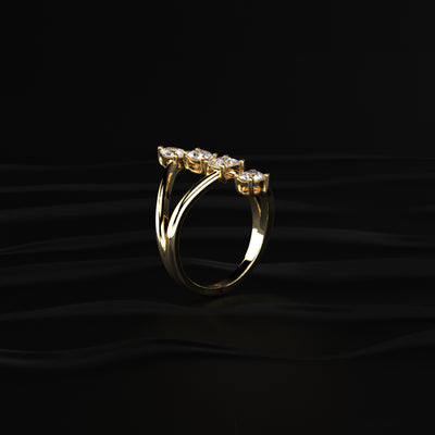 4 Stone Split Shank Engagement Ring | Earthly Jewels