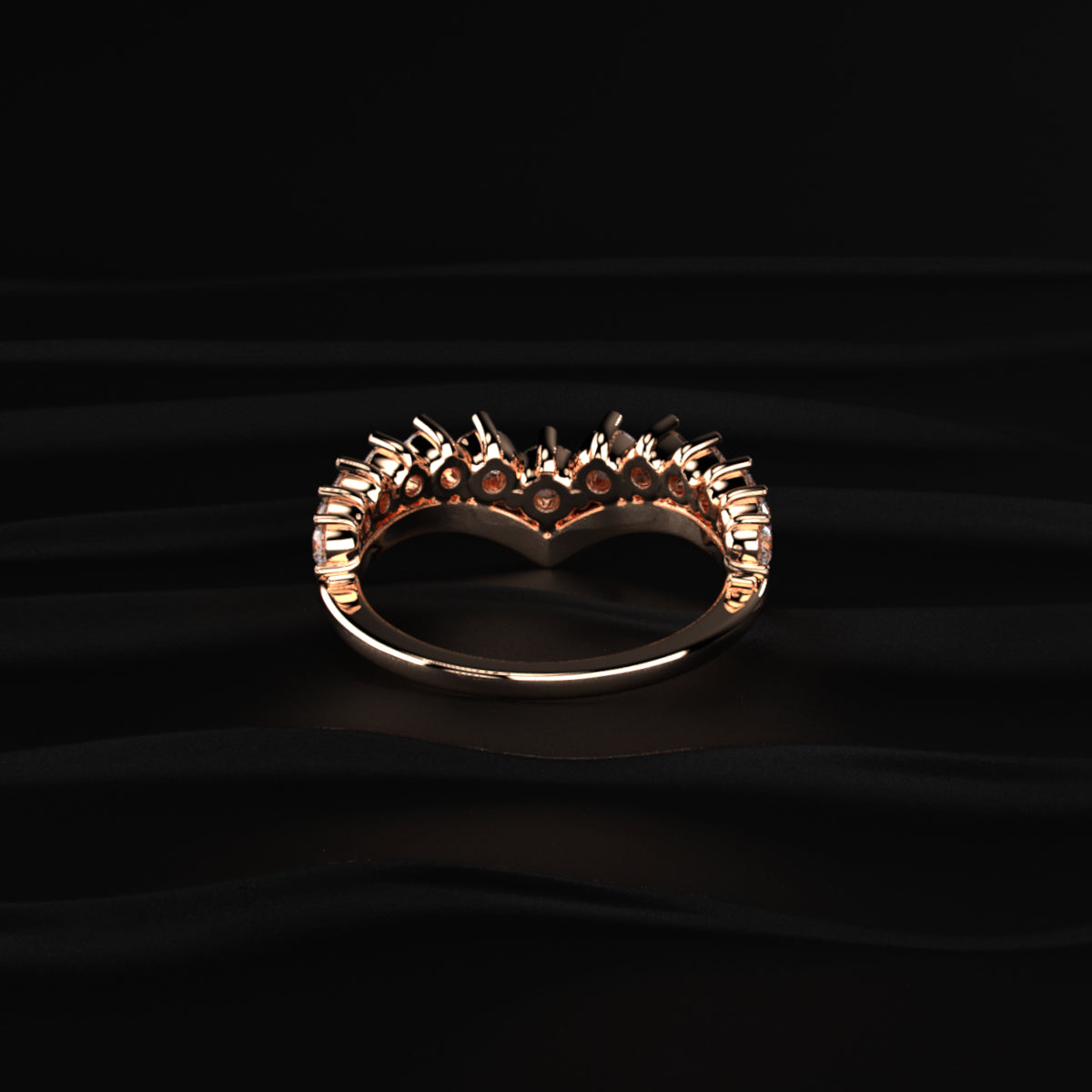 V Shaped Diamond Ring | Earthly Jewels