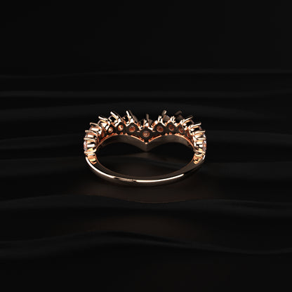 V Shaped Diamond Ring | Earthly Jewels