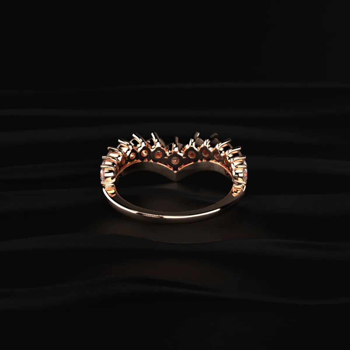 V Shaped Diamond Ring | Earthly Jewels