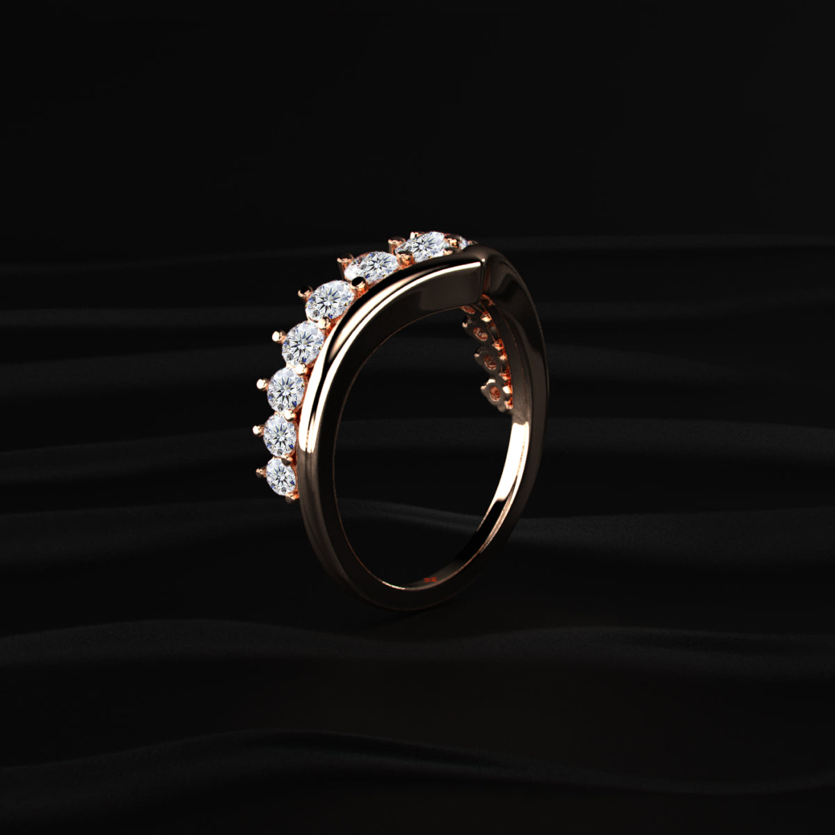 V Shaped Diamond Ring | Earthly Jewels
