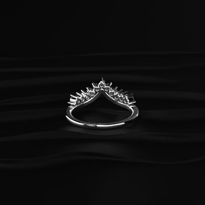 Tiny Crown Ring With Round Diamonds