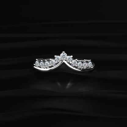 Tiny Crown Ring With Round Diamonds | Earthly Jewels