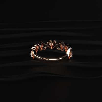 Hearts Half Eternity Ring | Earthly Jewels