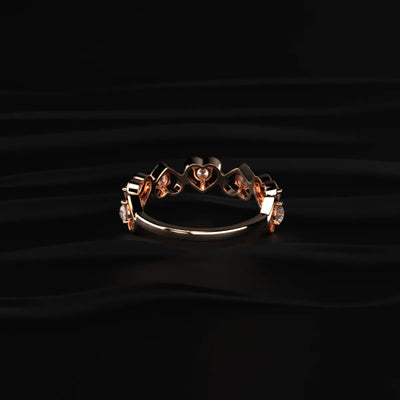 Hearts Half Eternity Ring | Earthly Jewels
