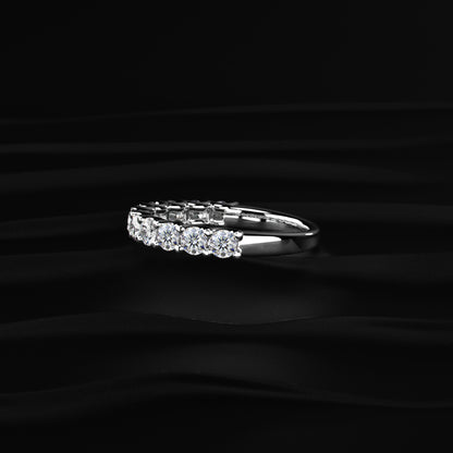 Round Diamond Half Eternity Ring