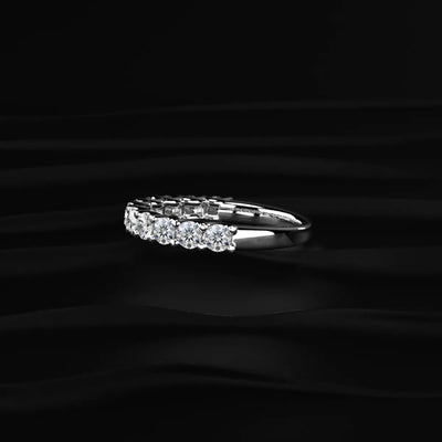 Round Diamond Half Eternity Ring | Earthly Jewels