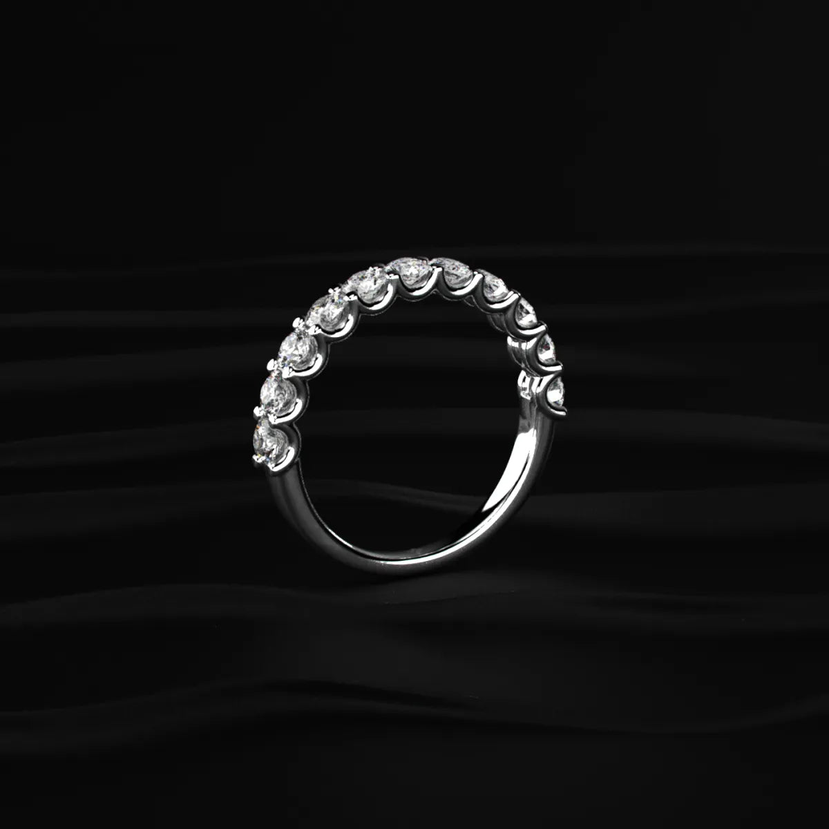 Round Diamond Half Eternity Ring | Earthly Jewels