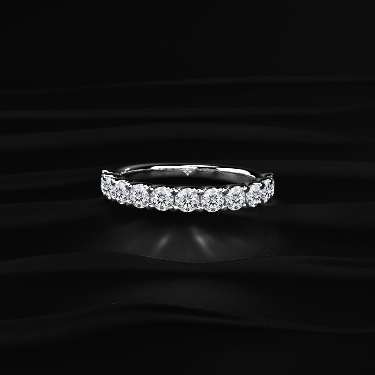 Round Diamond Half Eternity Ring