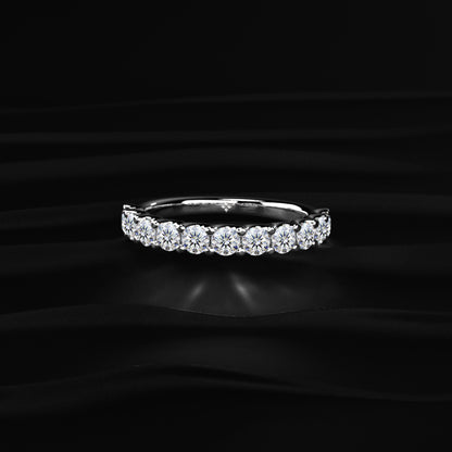 Round Diamond Half Eternity Ring