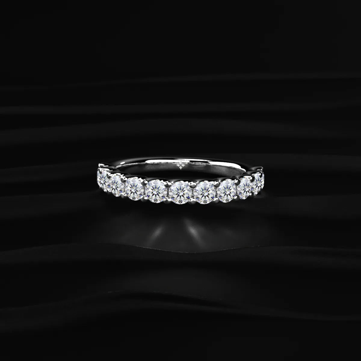 Round Diamond Half Eternity Ring