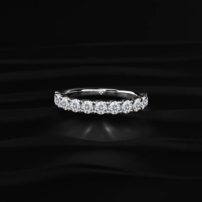Round Diamond Half Eternity Ring
