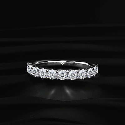 Round Diamond Half Eternity Ring