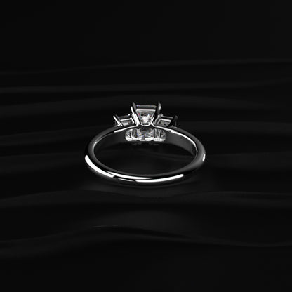 3 Stone Emerald Cut Diamond Ring | Earthly Jewels
