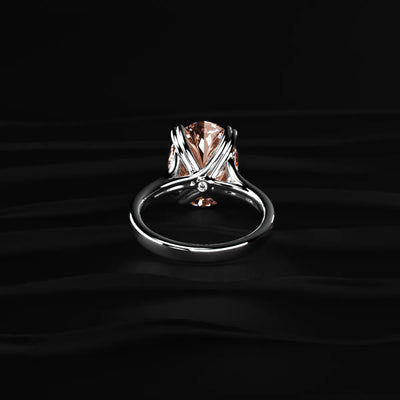 6 Ct Oval Solitaire Ring With Double Prong Set | Earthly jewels