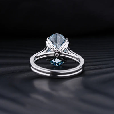 4 Ct Oval Solitaire Ring With Double Prongs | Earthly Jewels 