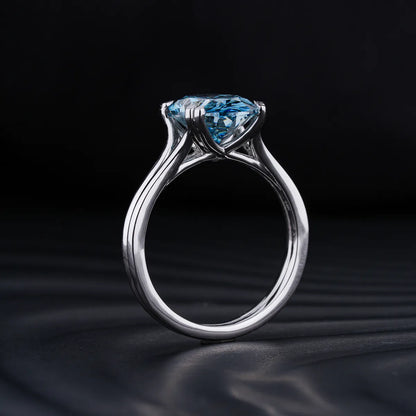 4 Ct Oval Solitaire Ring With Double Prongs | Earthly Jewels 