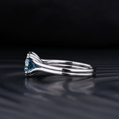 2.5 Ct Solitaire Diamond Ring With Double Prong And Mystique Stone | Earthly Jewels